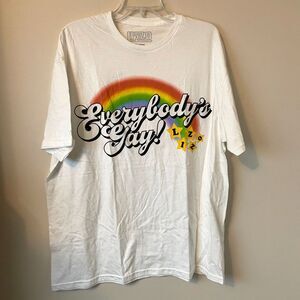Lizzo Rainbow Everybody's Gay LGBTQ+ Concert Tee Shirt XL